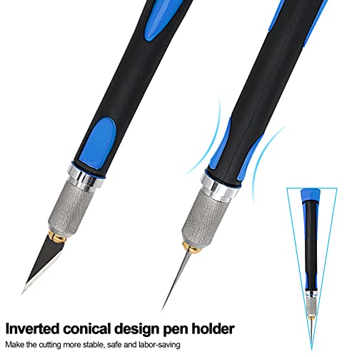 Precision Hobby Knife Set Utility Craft Knife Kit with 10PCS Blades for Art