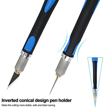 Precision Hobby Knife Set Utility Craft Knife Kit with 10PCS Blades for Art
