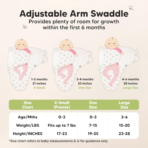 3pk Organic Swaddles for Newborns Girls (3 Count)