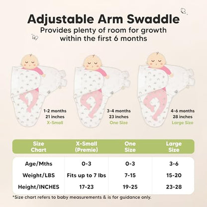 3pk Organic Swaddles for Newborns Girls (3 Count)