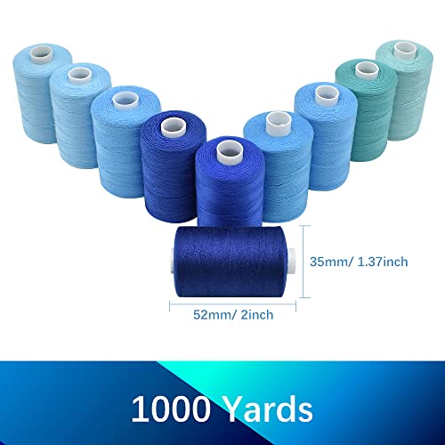 Sewing Thread 10 Color Sewing Industrial Purpose 1000 Yards Per Spool 40S (30000 Foot)