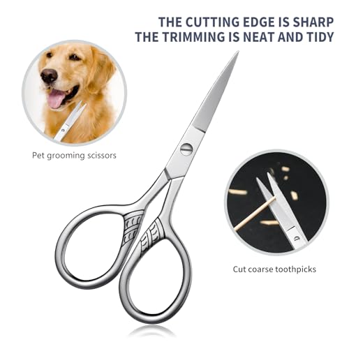 Stainless Steel Small Scissors with Textured Handle
