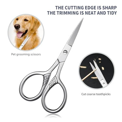 Stainless Steel Small Scissors with Textured Handle