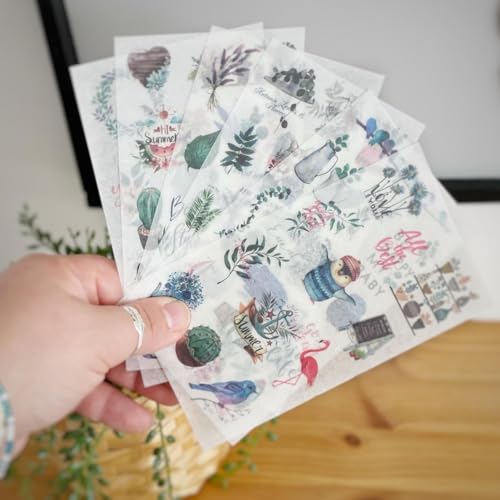 Printable Washi Sticker Paper for Inkjet & Laser Printer (100 Count)