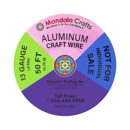 13 GA Turquoise Pink Assorted Anodized Aluminum Craft Wire (300 Foot)