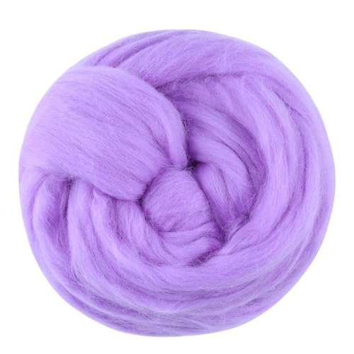 3.53oz Needle Felting Wool Roving for Needle Felting Lavender Felting Wool