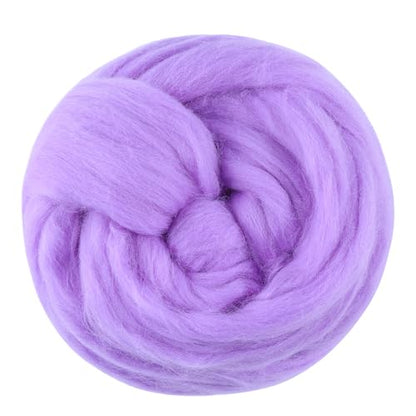 3.53oz Needle Felting Wool Roving for Needle Felting Lavender Felting Wool