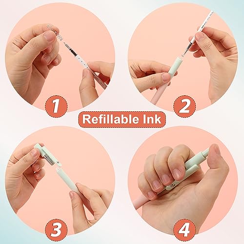 5pcs Gel Pens Black Ink Medium Point 0.7mm Pens (5 Count)