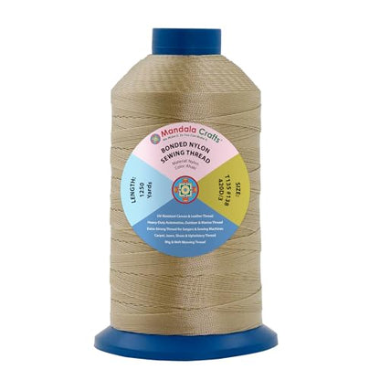 Size 138 420D T135 Khaki Bonded Nylon Thread (3750 Foot )