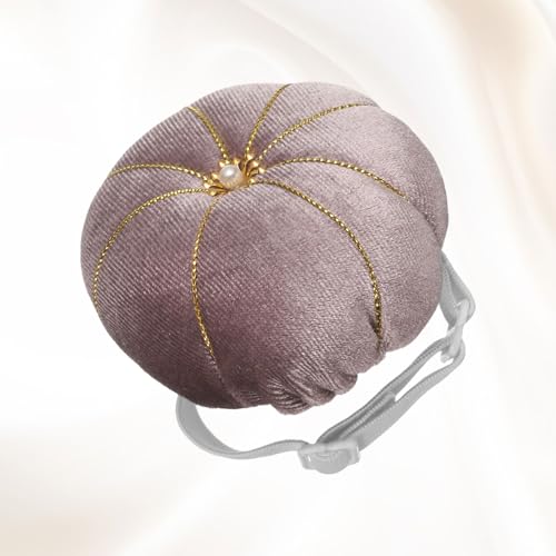 Wrist Pin Cushion Wristband Sewing Pincushion Polyester Pin Holder Wearable Pumpkin Shaped Needles Wristband for Sewing Quilting Needlework DIY Crafts