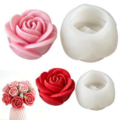 2 Pcs Rose Candle Molds (2 Count)