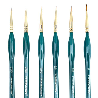 6Pcs Extra Fine Detail Brushes for Model Miniature Painting and Also Acrylic Watercolor Painting (6 Count)