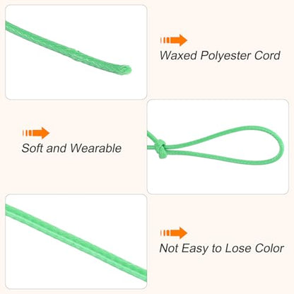 Waxed Cord 2.5mm Waxed Polyester Cord 87 Yard Wax String for Bracelet Making