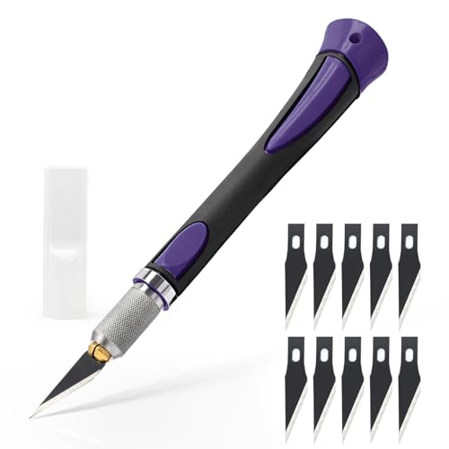 Precision Hobby Knife Set Utility Craft Knife Kit with 10PCS Blades for Art