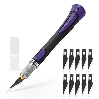 Precision Hobby Knife Set Utility Craft Knife Kit with 10PCS Blades for Art