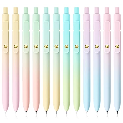 Gel Pens 12 Pcs Fine Point Smooth Writing Pens Cute Pens for Women
