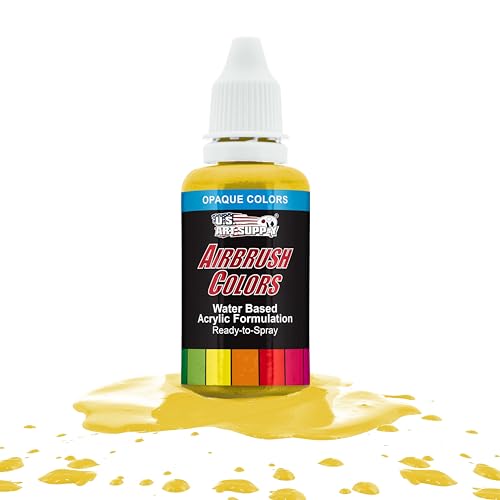 Opaque Bright Yellow Acrylic Airbrush Paint