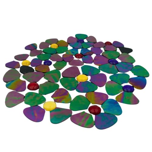 Iridescent Flower Mosaic Tiles (12 Count)