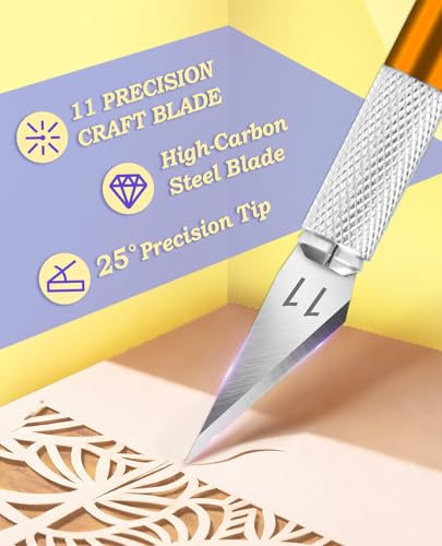 Exacto Craft Knife Set with 10 Extra #11 Blades (11 Count)