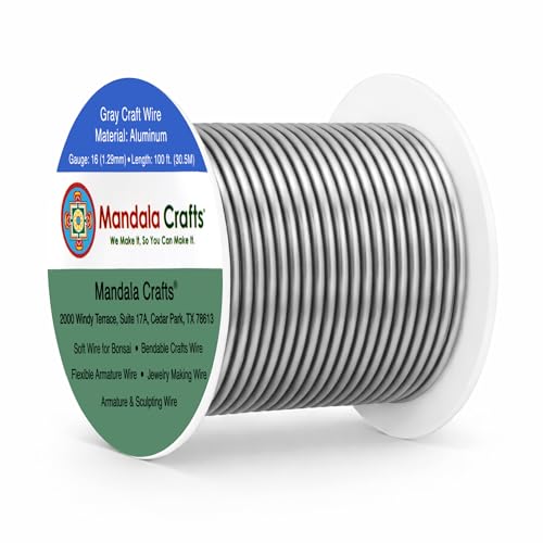 16 Gauge Gray Anodized Aluminum Craft Wire