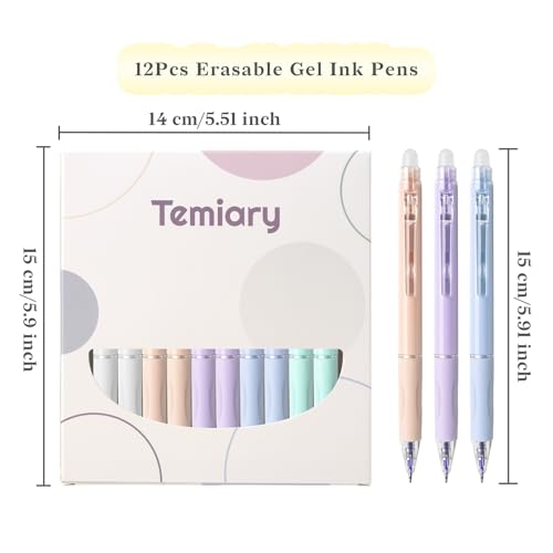 10 Pcs Retractable Erasable Gel Pens (10 Count)