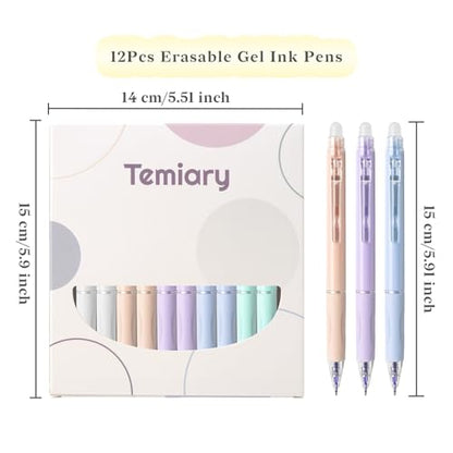 10 Pcs Retractable Erasable Gel Pens (10 Count)