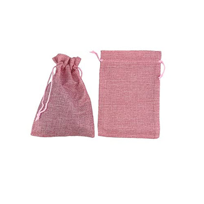 Pack of 25 Burlap Gift Bags with Drawstring Linen Jewelry Pouches Wedding Hessian Jute Bags for Birthday and Treat Pouches Party Wedding Favors Gift
