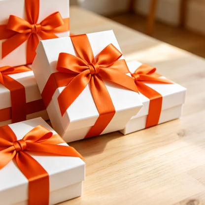 1 Inch x 100yds Orange Satin Ribbon for Crafts (300 Foot)