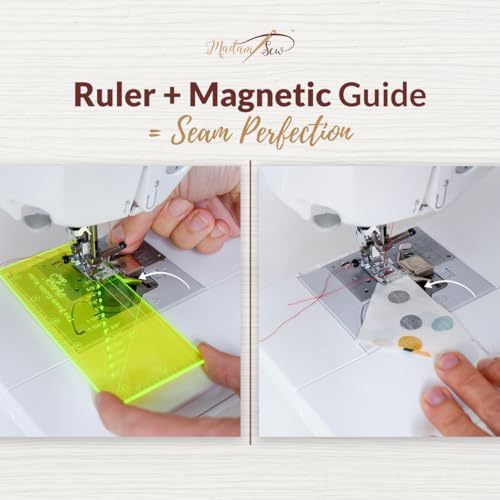 Seam Allowance Ruler & Magnetic Seam Guide for Sewing Machine