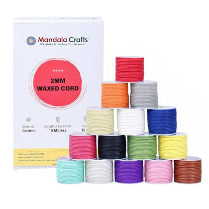 2mm Assorted Waxed Cord (495 Foot)
