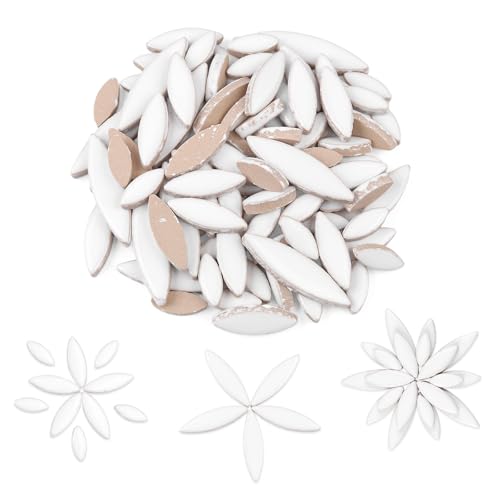 200g White Mosaic Tiles (7.05 Ounce)