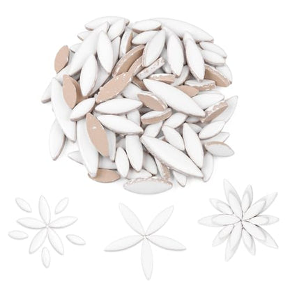 200g White Mosaic Tiles (7.05 Ounce)