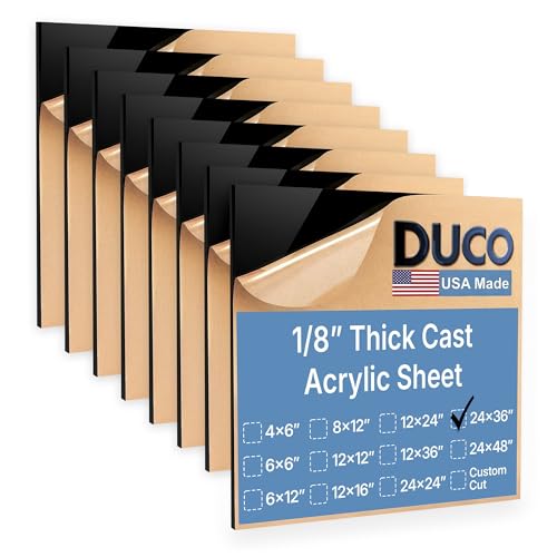 Duco Black Cast Acrylic Sheets 1 (24 Sq Ft)