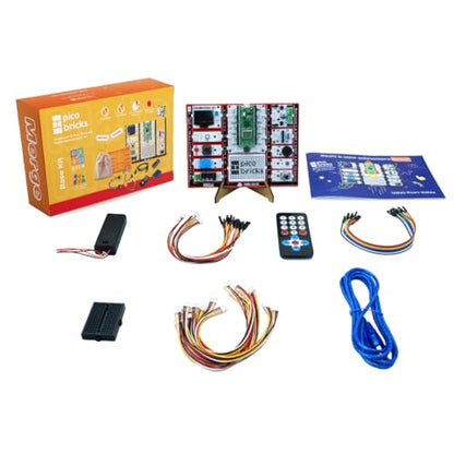 Raspberry Pi Pico W Starter Kit with 12 Detachable Sensors and Extensive Learning Guide