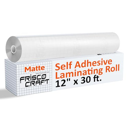 Matte Clear Self Adhesive Laminating Roll 12" x 30 ft