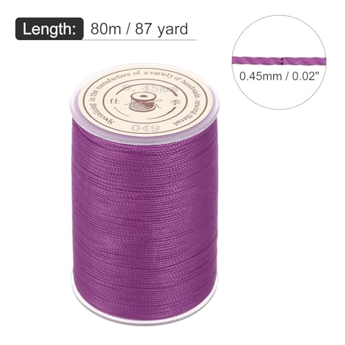 Waxed Cord 0.45mm Waxed Thread 87 Yard Wax String Leather Cord for Bracelet Making