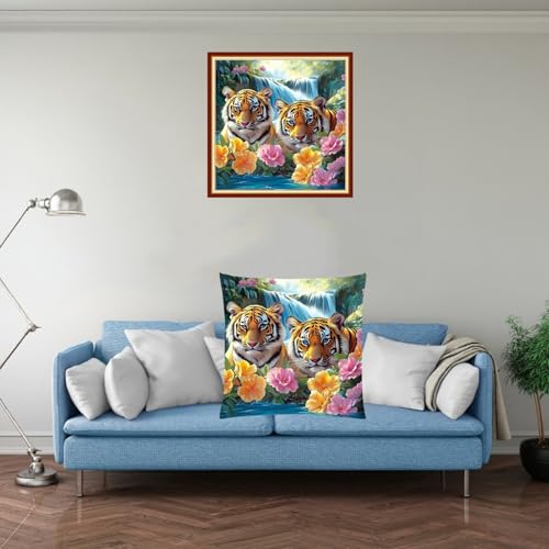 Stamped Cross Stitch Kits for Adults Beginners Pillow Needlepoint Kit with Embroidery Pattern Needlework Kit Prestamped Stitches Kit 11CT Cross Stitching