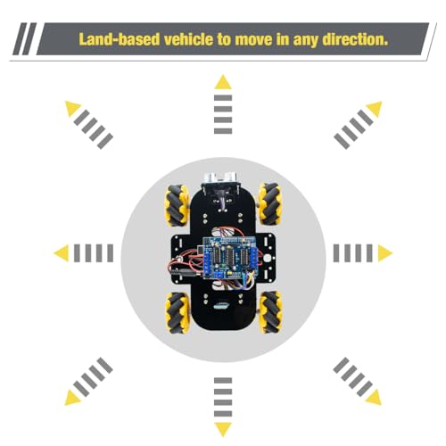 4WD Mecanum Robot Car Kit Smart DIY Project Compatible with Arduino IDE