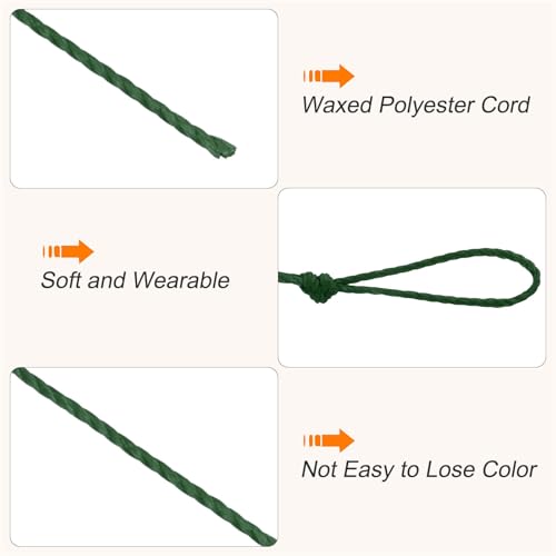 Waxed Cord 0.45mm Waxed Thread 87 Yard Wax String Leather Cord for Bracelet Making