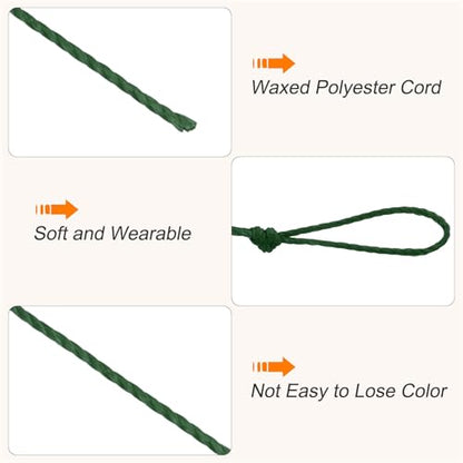 Waxed Cord 0.45mm Waxed Thread 87 Yard Wax String Leather Cord for Bracelet Making
