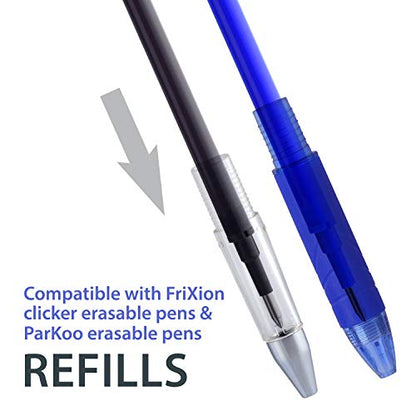 Retractable Erasable Gel Pens Clicker Fine Point 0.7 mm (10 Count)