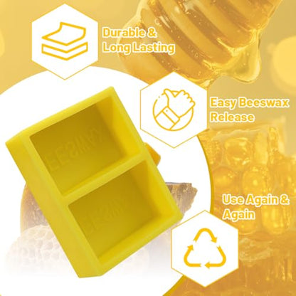 Silicone Beeswax Mold for 2 x 1 lb Blocks