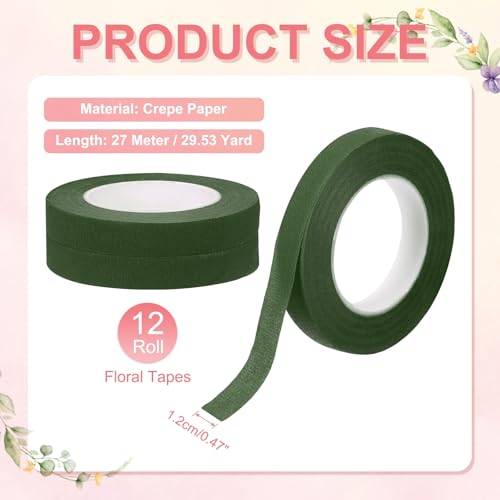 12 Rolls Floral Tapes
