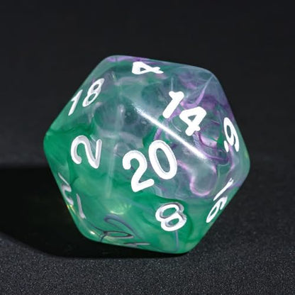 7 Die DND Dice Set Polyhedral Dice Set with a Leather Dice Bag (7 Count)