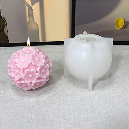 Chrysanthemum Ball Candle Soap Mold Daisy Flower Silicone Mold for Fondant