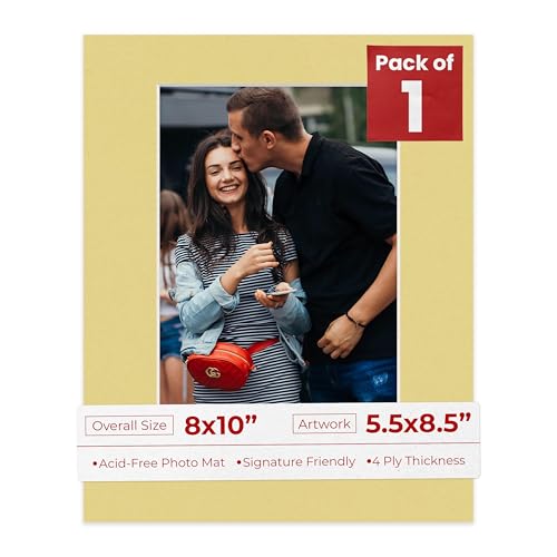 8x10 Mat Bevel Cut for 5.5x8.5 Photos