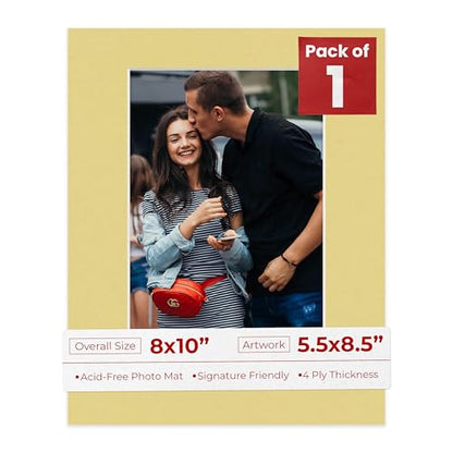 8x10 Mat Bevel Cut for 5.5x8.5 Photos