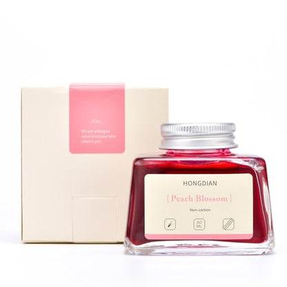 Hongdian Fountain Pen Bottled Ink Peach Blossom Color