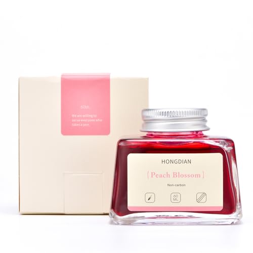 Hongdian Fountain Pen Bottled Ink Peach Blossom Color