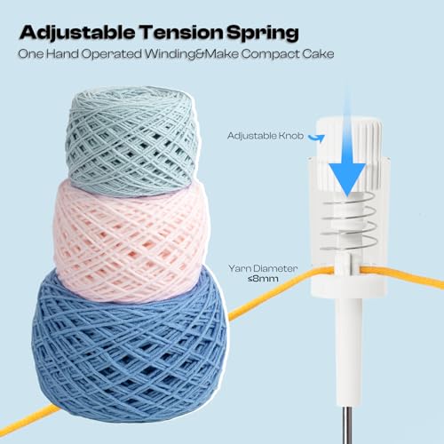 Manual Yarn Winder with Tension Spring for Tight Winding 4